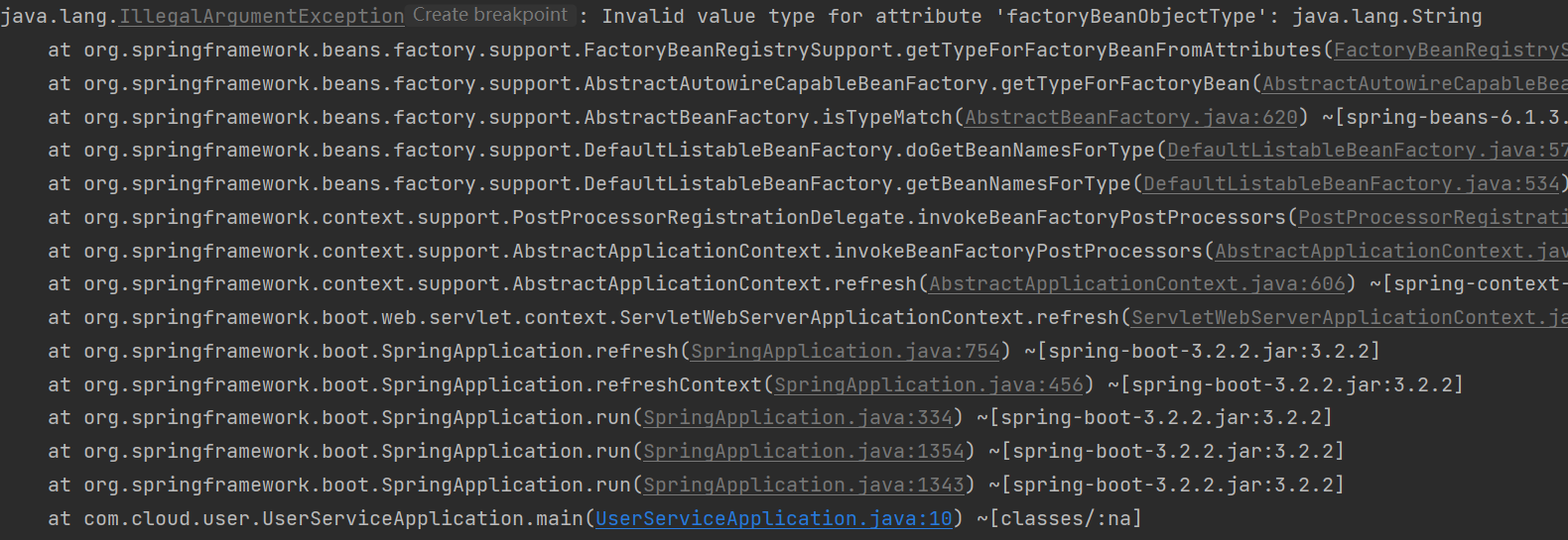 MyBatis-Plus Invalid value type for attribute 'factoryBeanObjectType': java.lang.String