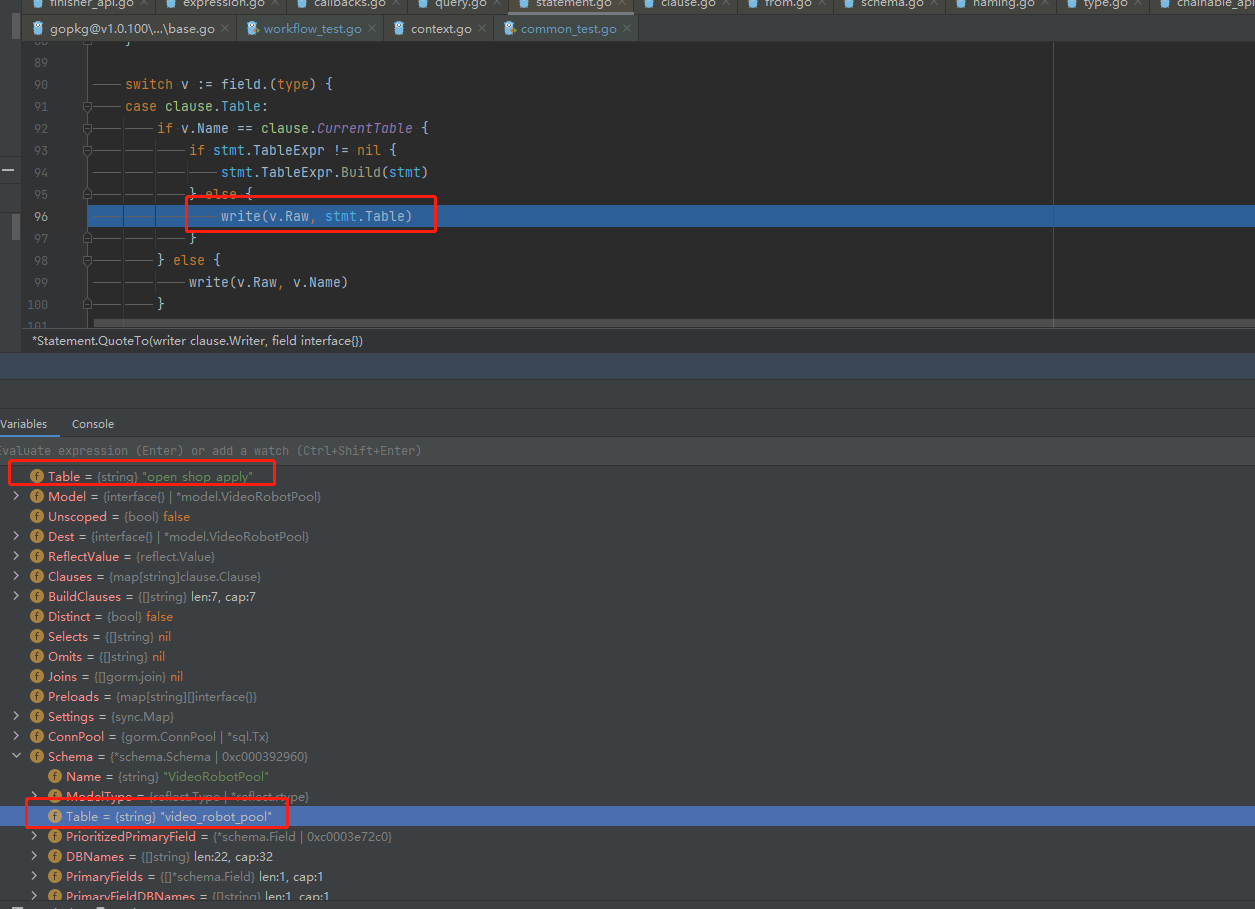 Gorm Using query callback after raw exec will use the table name of the previous handle