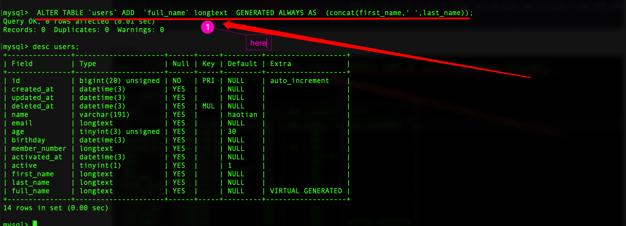 Gorm generated always as run SQL syntax Error