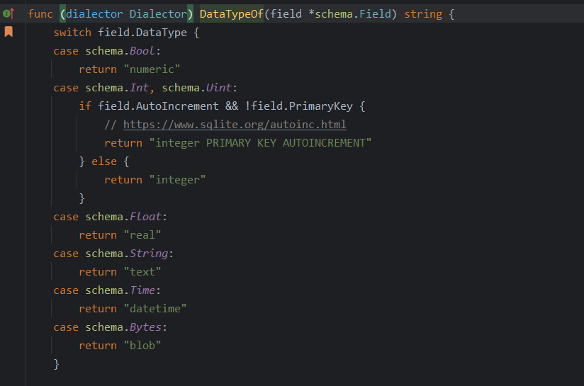 Gorm 在使用SQLlite数据库进行AutoMigrate时，ID属性无法设置auto_increment