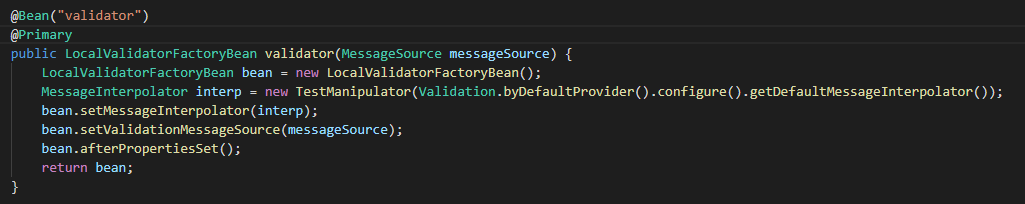 SpringBoot Cannot override message interpolation with JSR-303