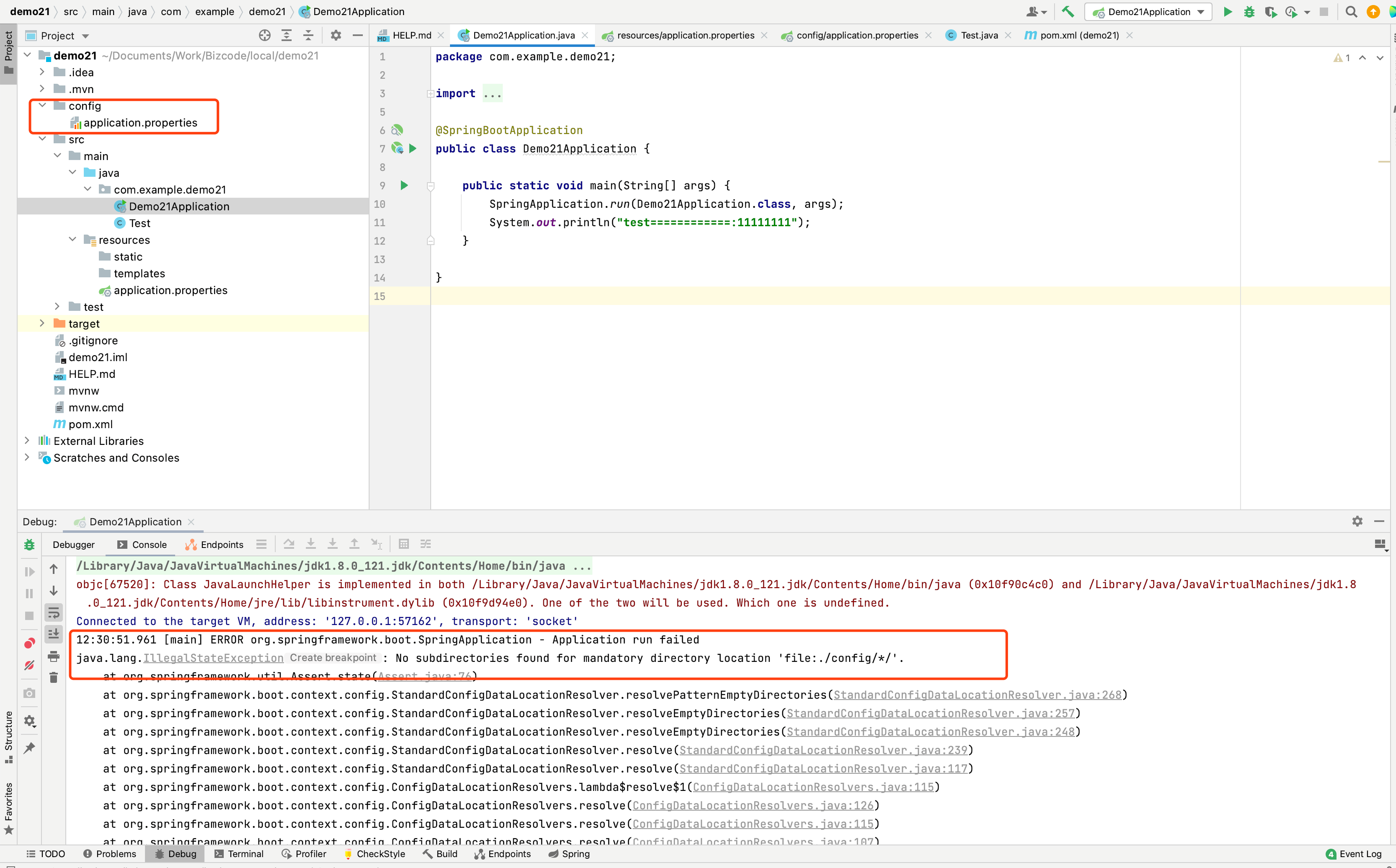 SpringBoot spring boot 2.4.6 load config error