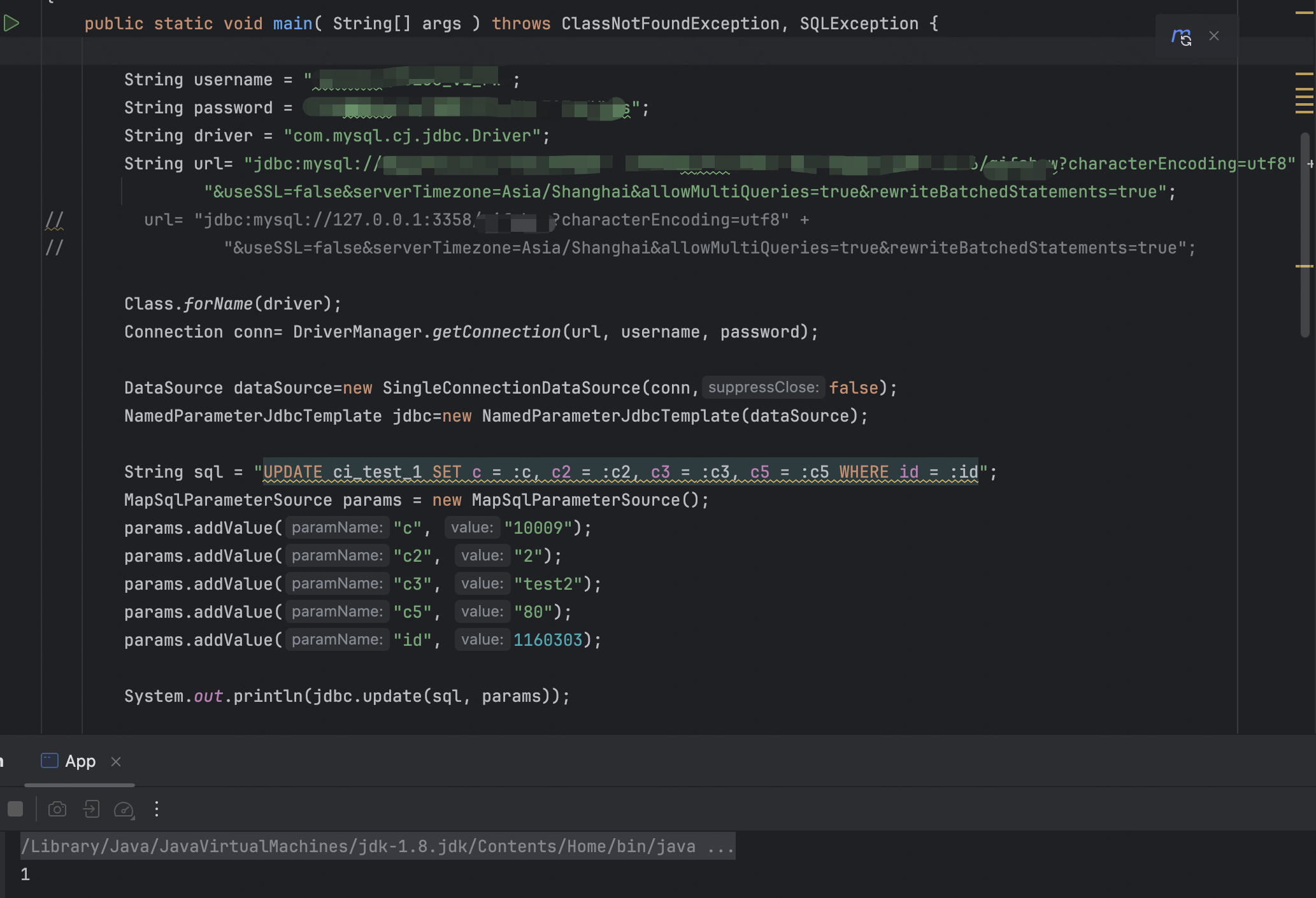 Spring Why does updating the same data affect the number of rows by 1