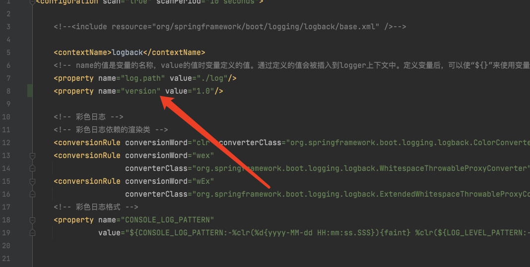 SpringBoot Springboot  use logback, but log file show: version_IS_UNDEFINED