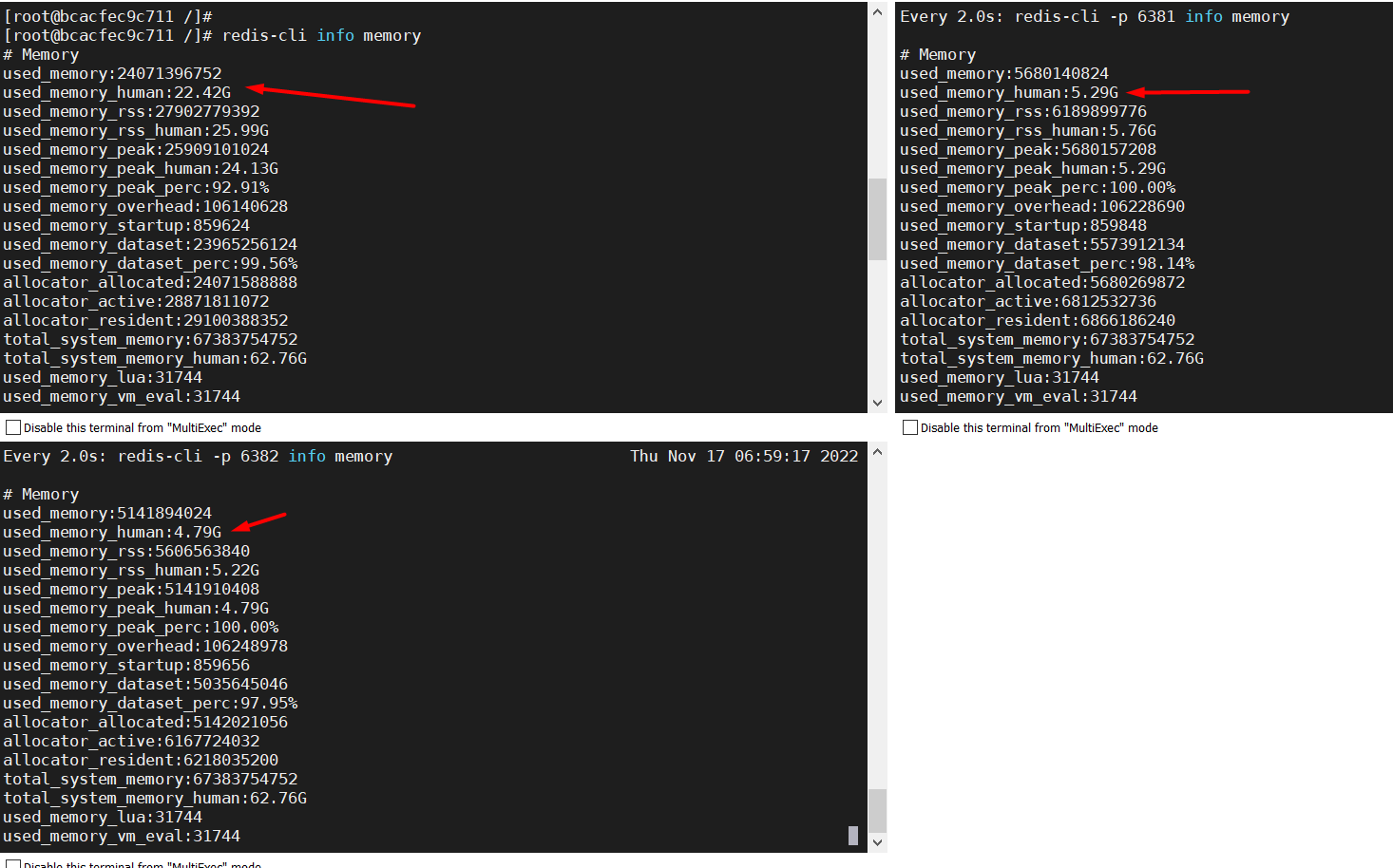 Redis Redis Benchmark leading to synchronization issues between master and slaves | Redis 7.0.5
