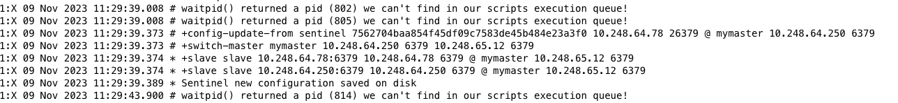 Redis [BUG] Redis sentinel Error: waitpid() returned a pid we can't find in our scripts execution queue!