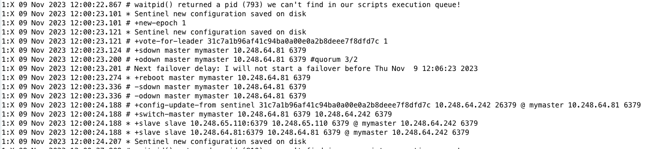 Redis [BUG] Redis sentinel Error: waitpid() returned a pid we can't find in our scripts execution queue!