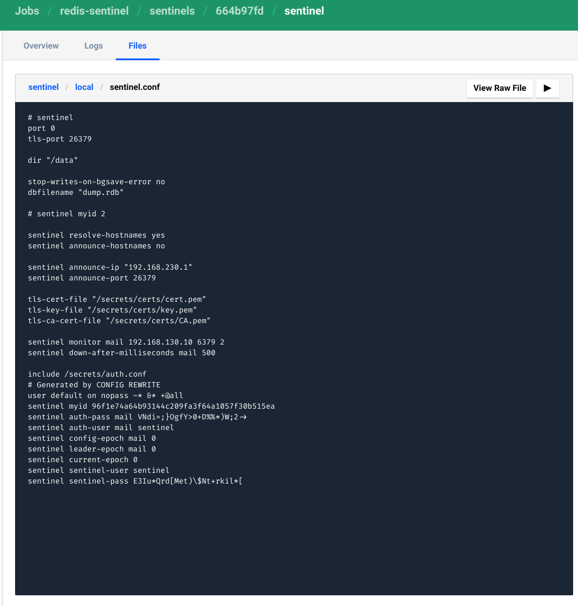 Redis [QUESTION] Sentinel: disable config rewrite