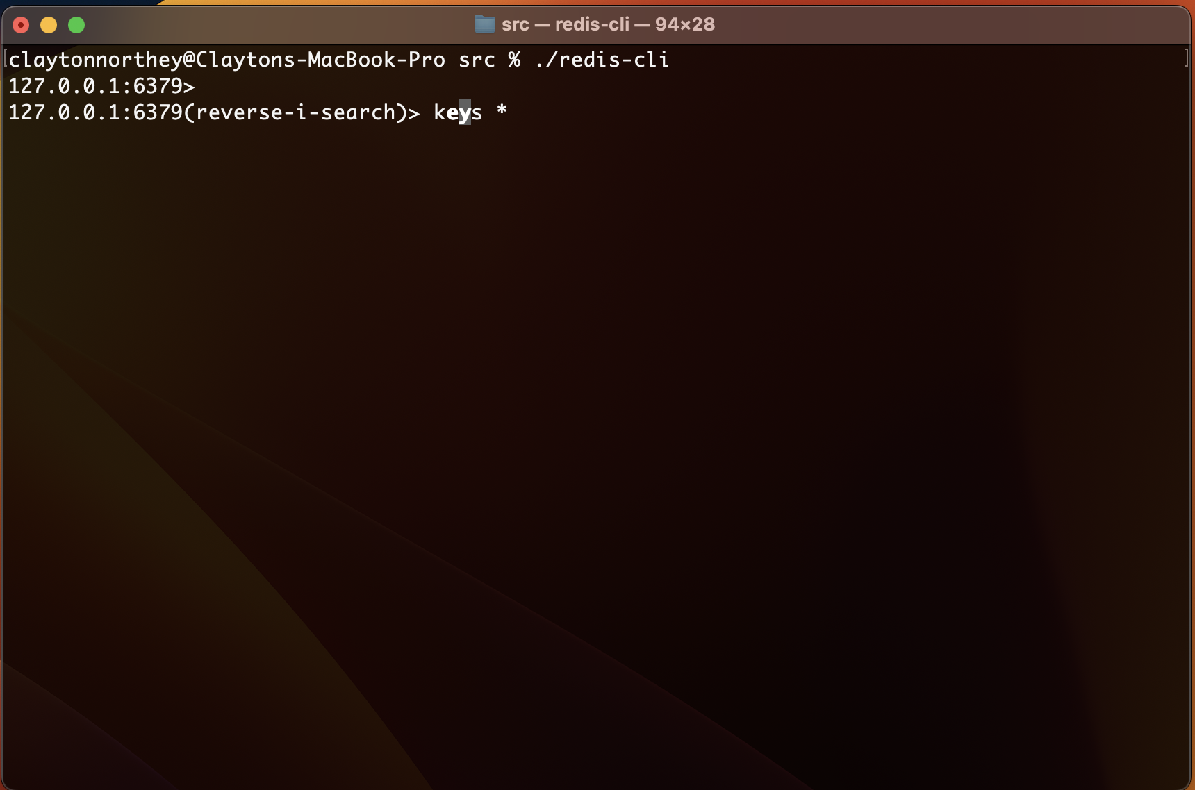 Redis Add support for reverse history search in redis-cli