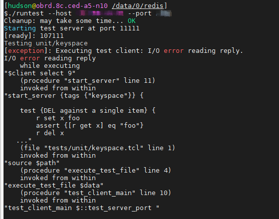 Redis Redis Test Suite how to add password parameters for external server testing