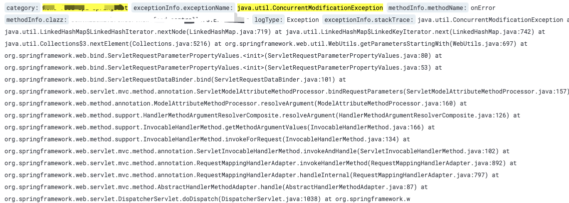 Spring Parameter binding in Spring MVC results in ConcurrentModificationException
