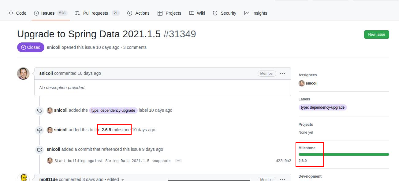 SpringBoot CVE-2022-22980 Update Spring Data Stack due to CVE in MongoDB integration