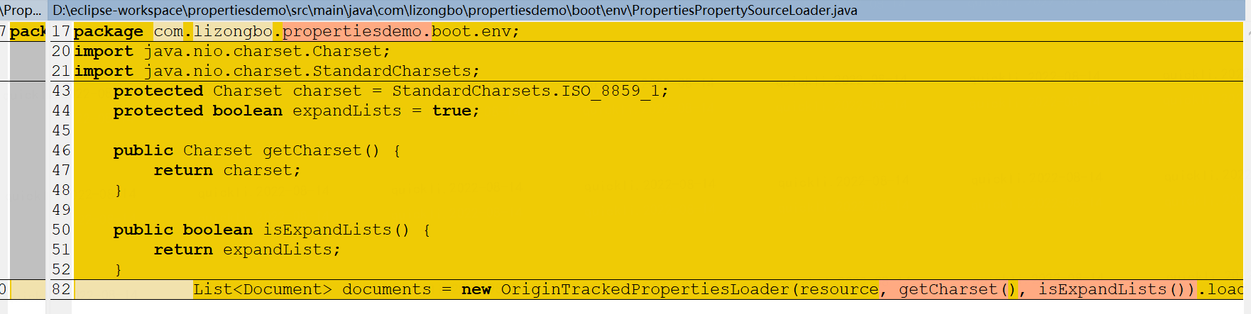 SpringBoot PropertiesPropertySourceLoader class is not convenient to customize the character set UTF-8