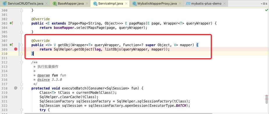 MyBatis-Plus 关于ServiceImpl的getObj方法