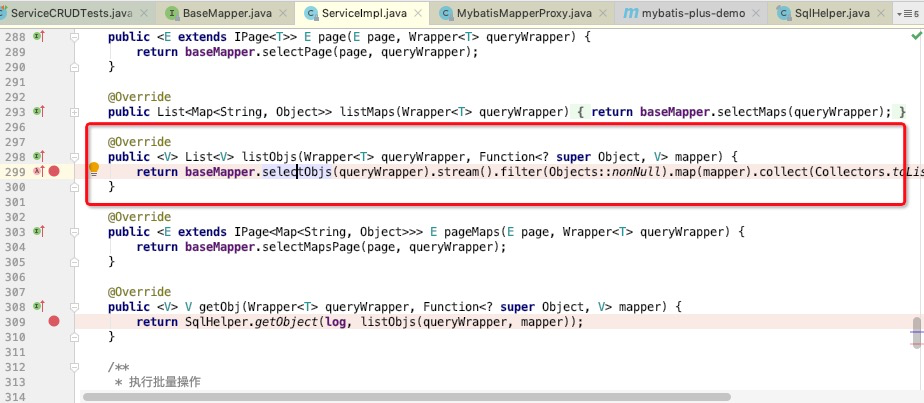 MyBatis-Plus 关于ServiceImpl的getObj方法