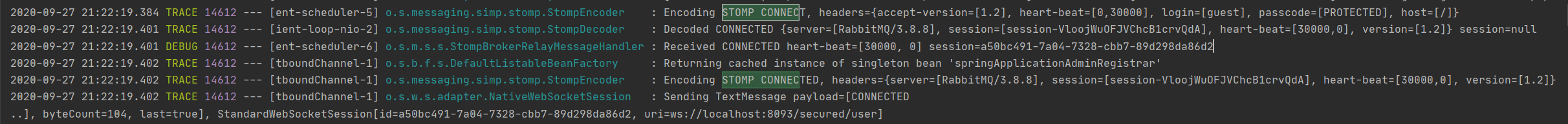 Spring Websockets ExecutorSubscribableChannel class keeps on sending heartbeat every 15 sec.