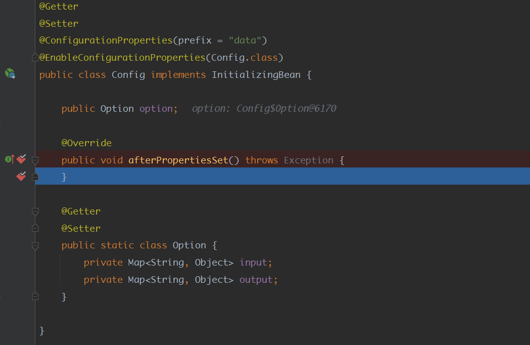 SpringBoot @ConfigurationProperties nested map exists inject type mismatch.