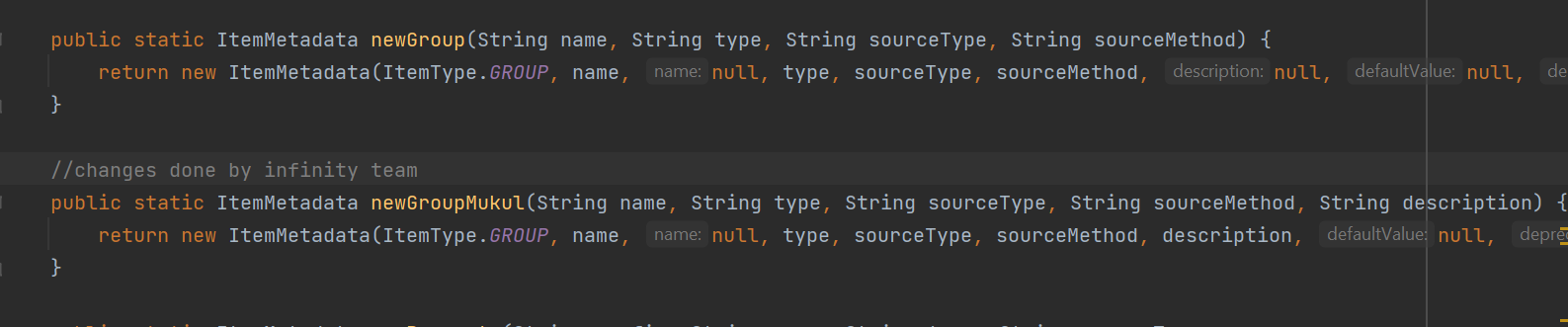 SpringBoot Description of property annotated with @NestedConfigurationProperty in metadata file generated by spring-boot-configuration-processor module