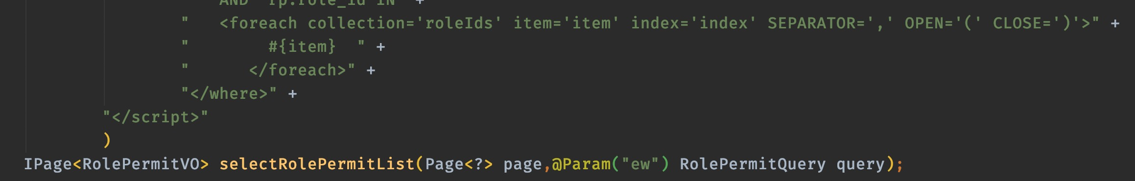 MyBatis-Plus 分页时，foreach标签的collection不支持单个对象中含有集合的操作