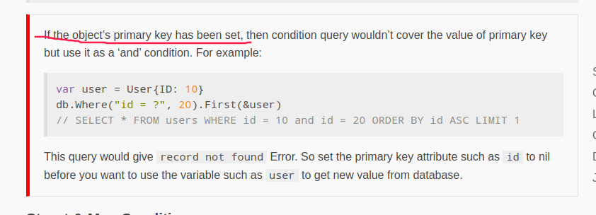 Gorm 数据库有记录为啥报 record not found 
