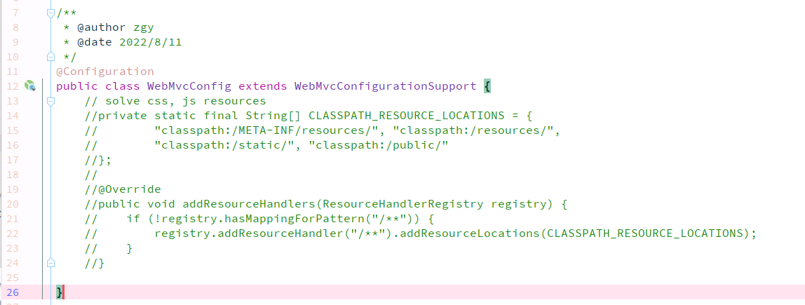 SpringBoot spring.web.resources.static-locations doesn't work with a custom WebMvcConfigurationSupport bean