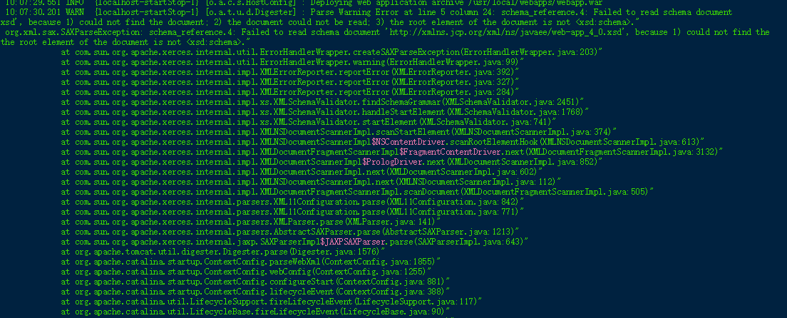 Spring spring boot 2.1.5.REALSE  build war ,run in tomcat with xsd:schema  error