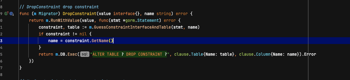 Gorm Postgres删除约束时，未处理根据schema进行的方式