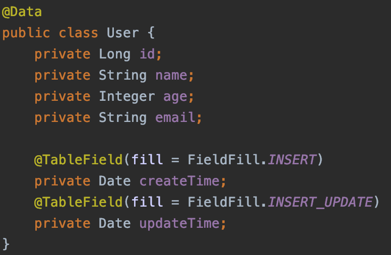 MyBatis-Plus 自动填充值为null
