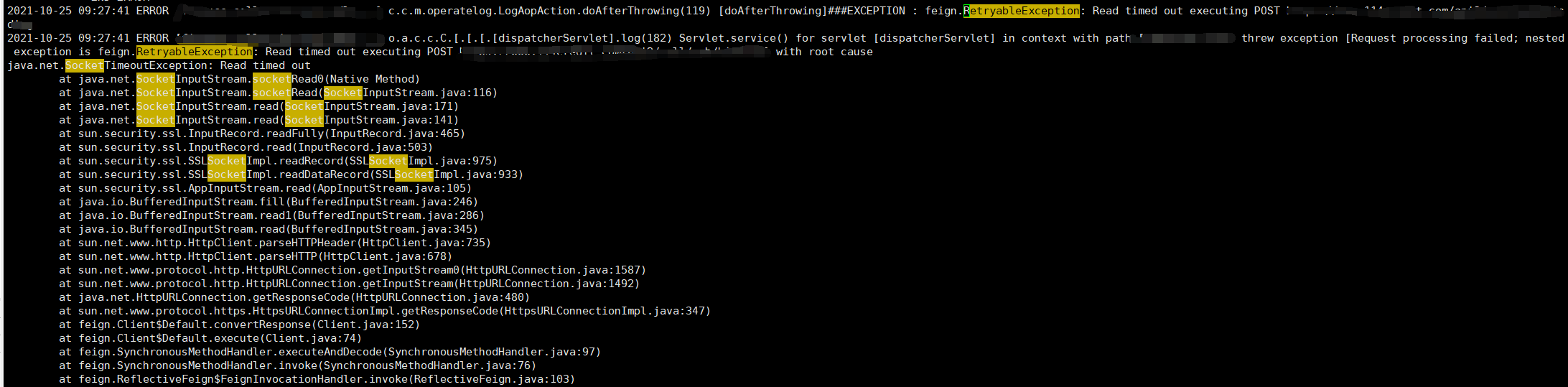 Spring Cloud Openfeign feign.RetryableException: Socket closed executing POST URI