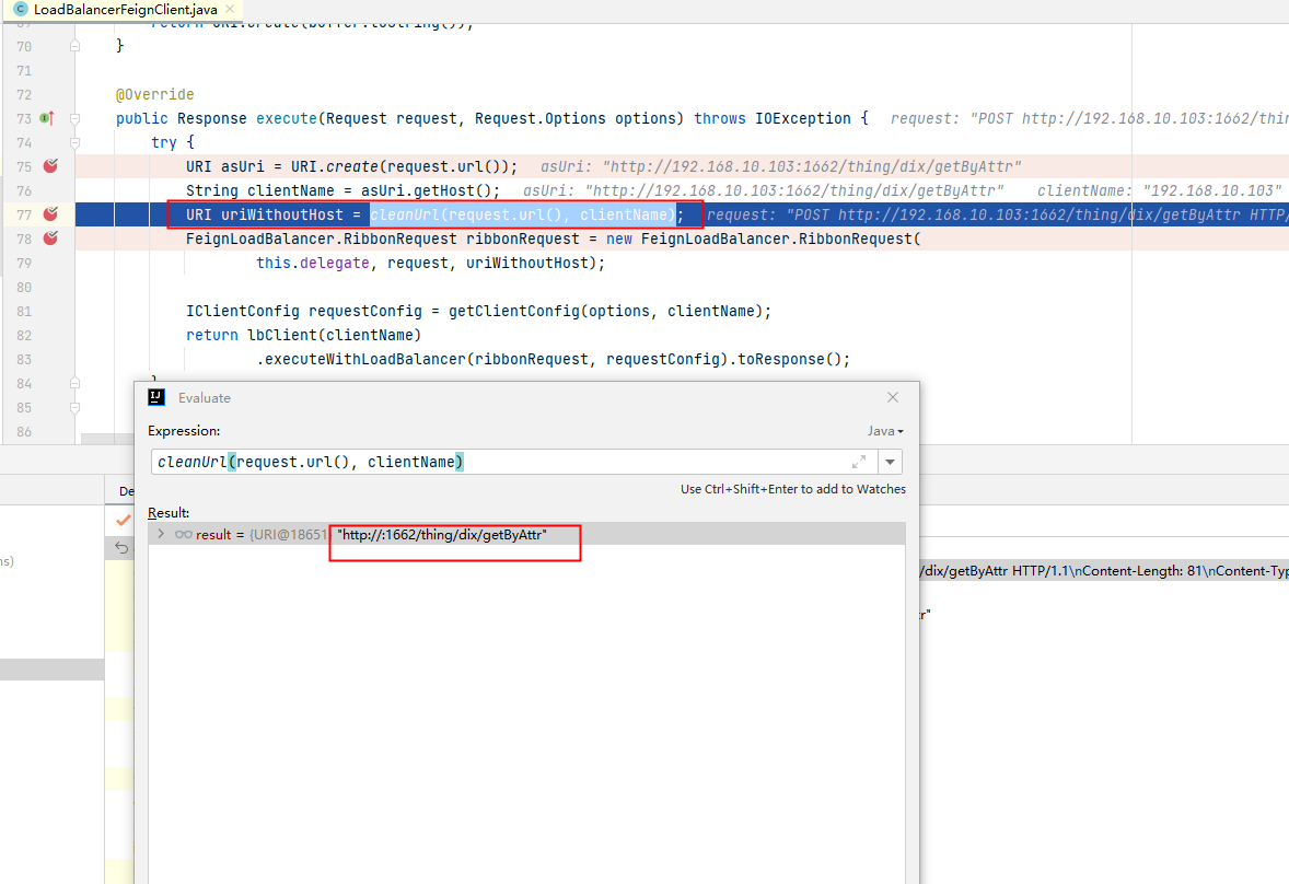 Spring Cloud Openfeign Host was cleaned in LoadBalancerFeignClient