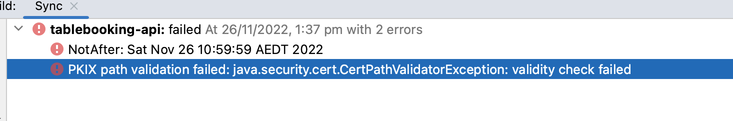 SpringBoot PKIX path validation failed: java.security.cert.CertPathValidatorException: validity check failed