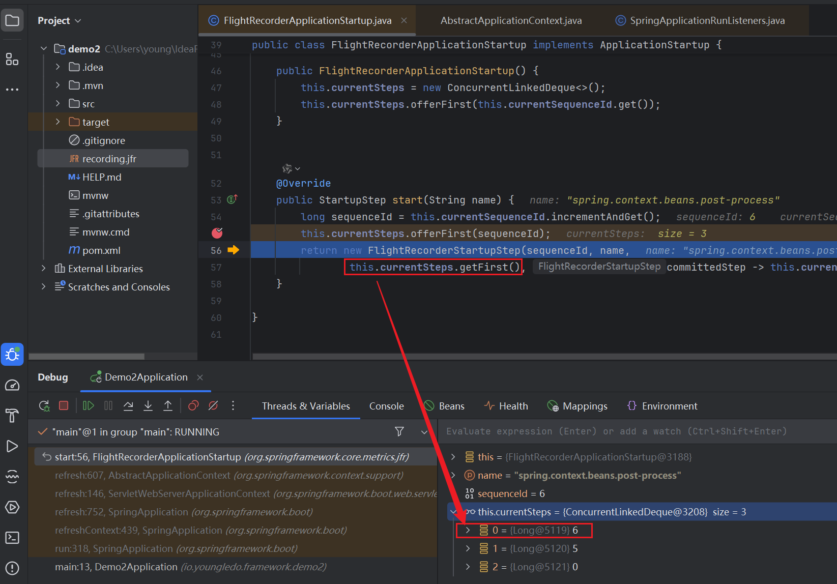 Spring Wrong parentId tracking in FlightRecorderApplicationStartup