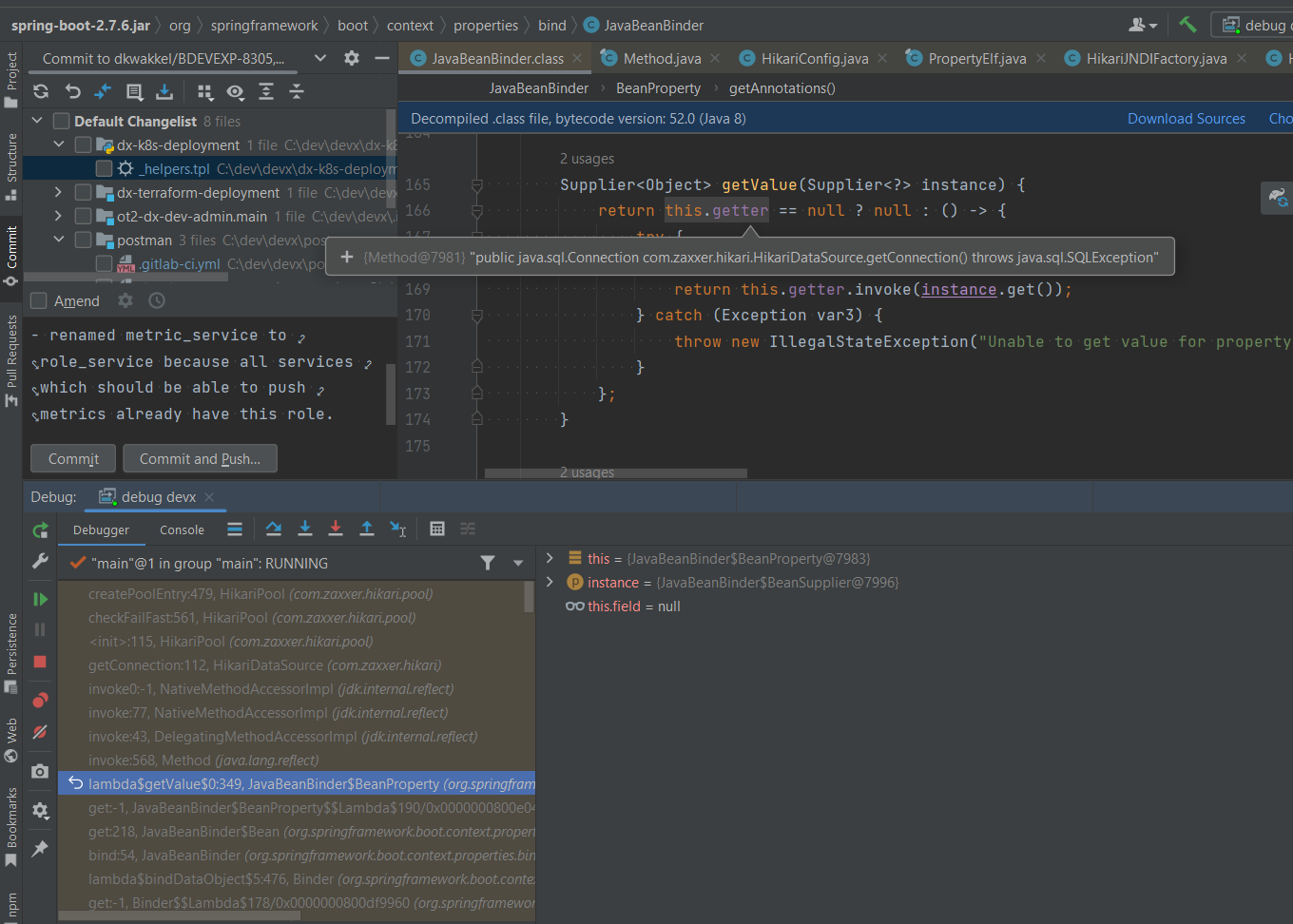 SpringBoot Spring hikari datasource configuration not picked up for first connection