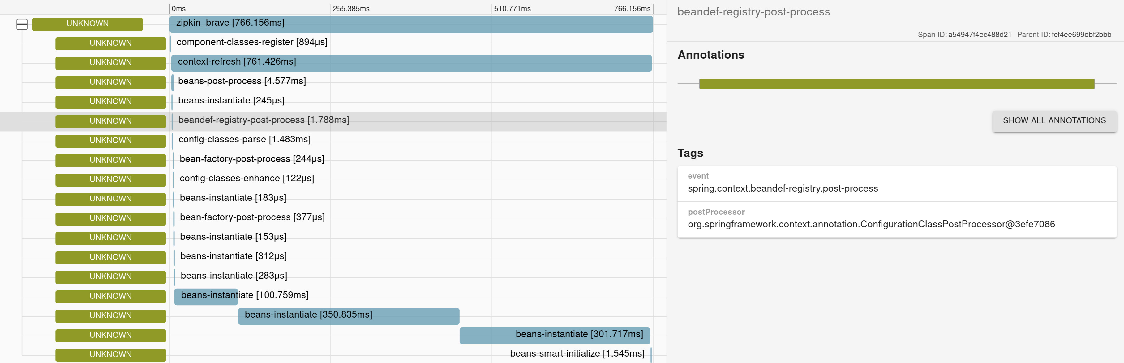 Spring Adding observability of application context startup