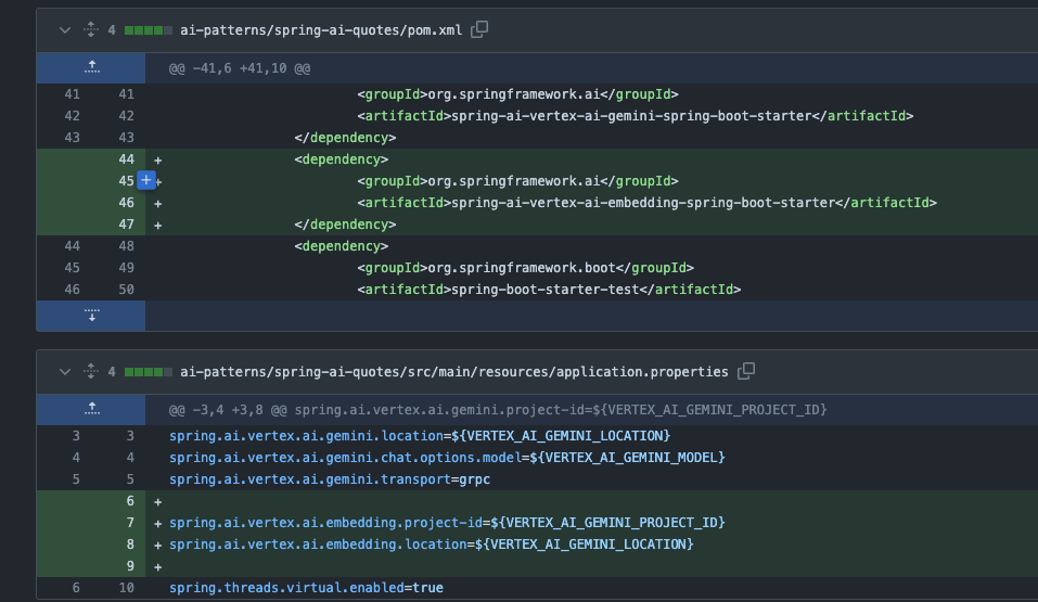 Spring AI New Vertex AI Embedding functionality breaks existing code