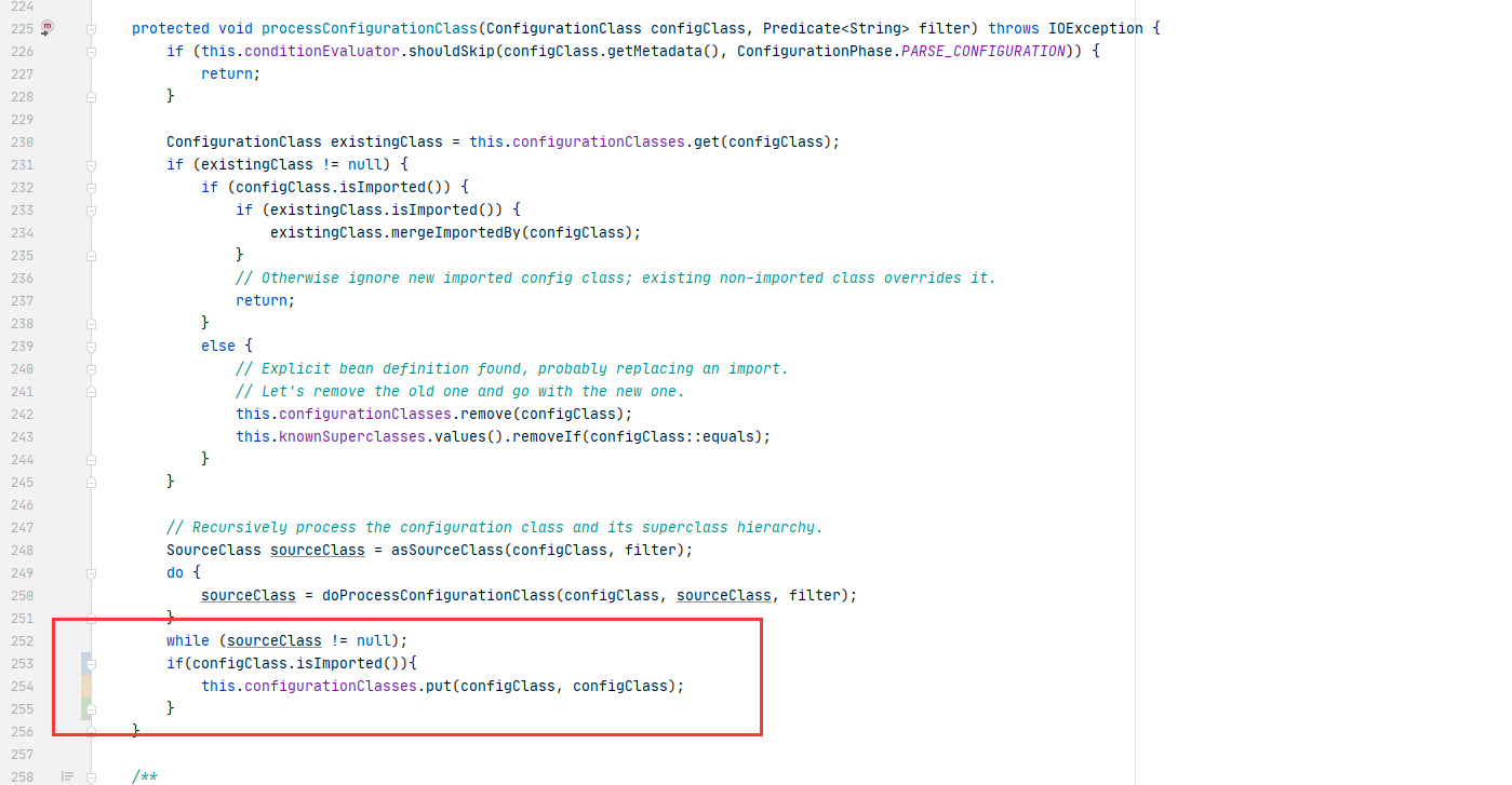 Spring ConfigurationClasses has userless data