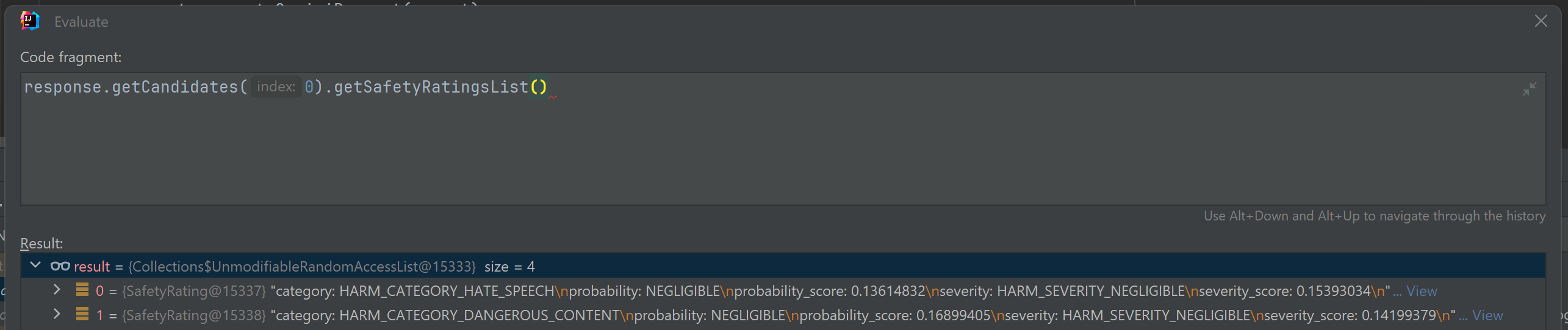Spring-ai VertexAiGeminiChatClient loses information about Safety Ratings when returning ChatResponse