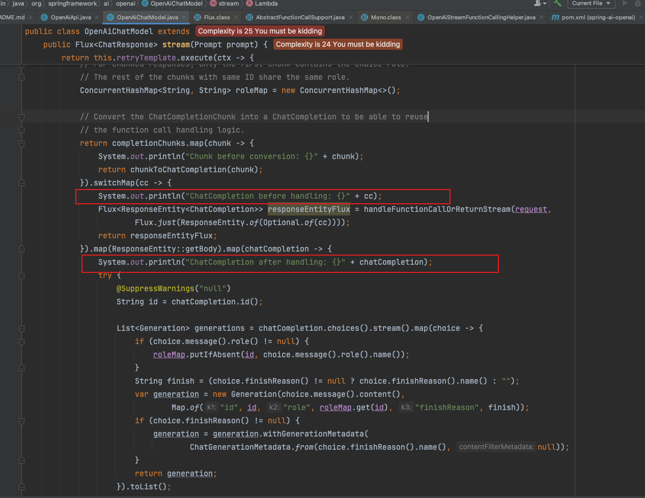 Spring-ai OpenAi Stream miss some data