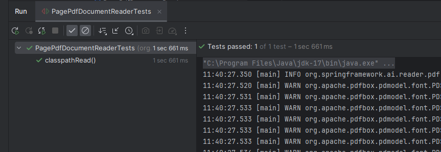 Spring-ai PDFReader Test doesNotContains -> contain and Replace Collectors.joining() to String.join()
