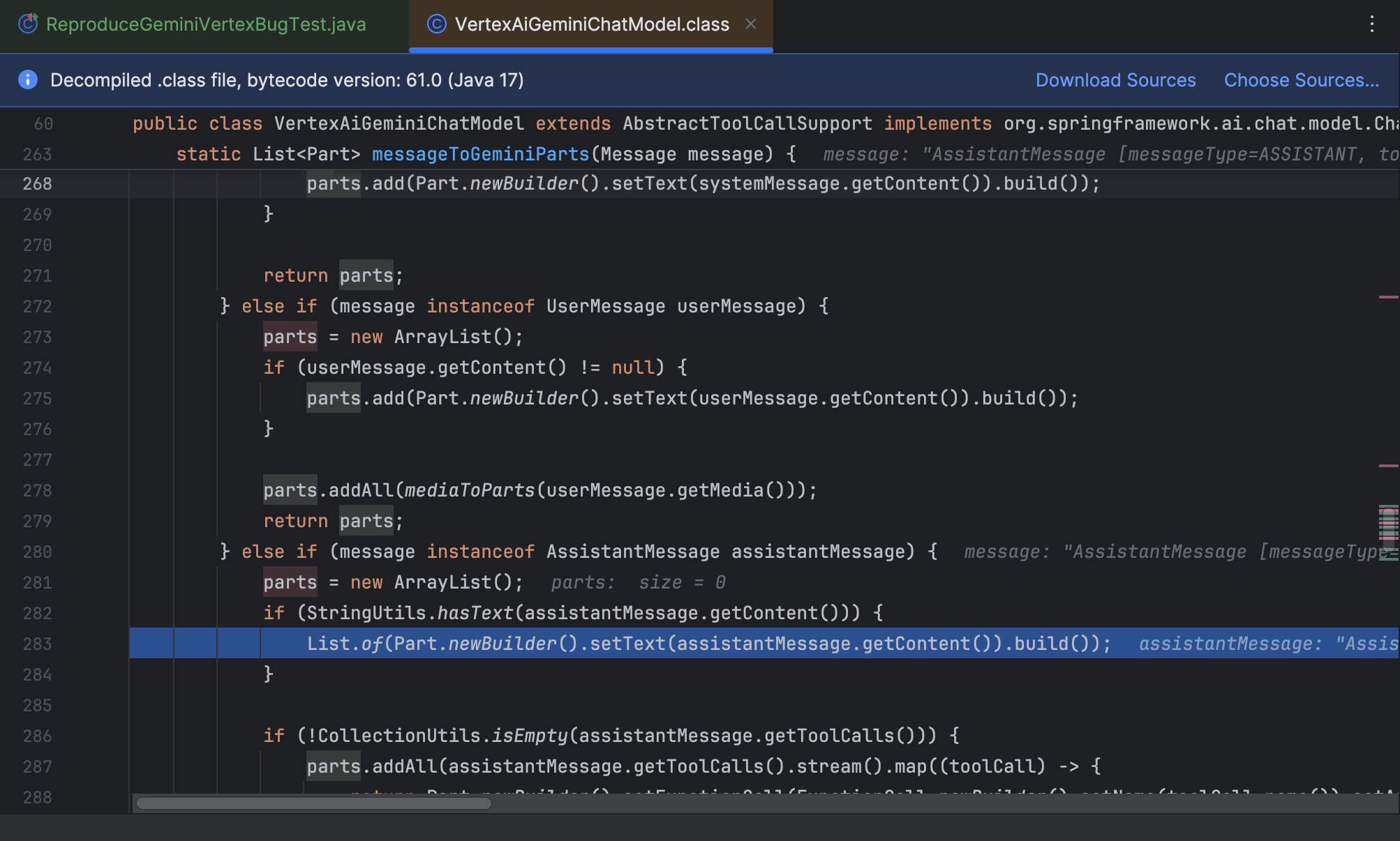 VertexAiGeminiChatModel-bug