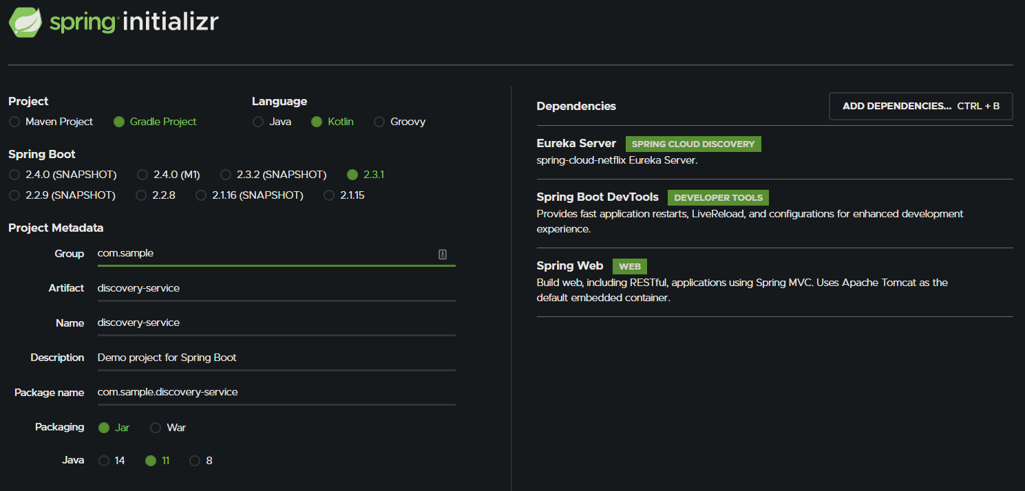 Spring Cloud Netflix Eureka Server works with Maven but not with Gradle - Spring boot 2.3.1, Java 11