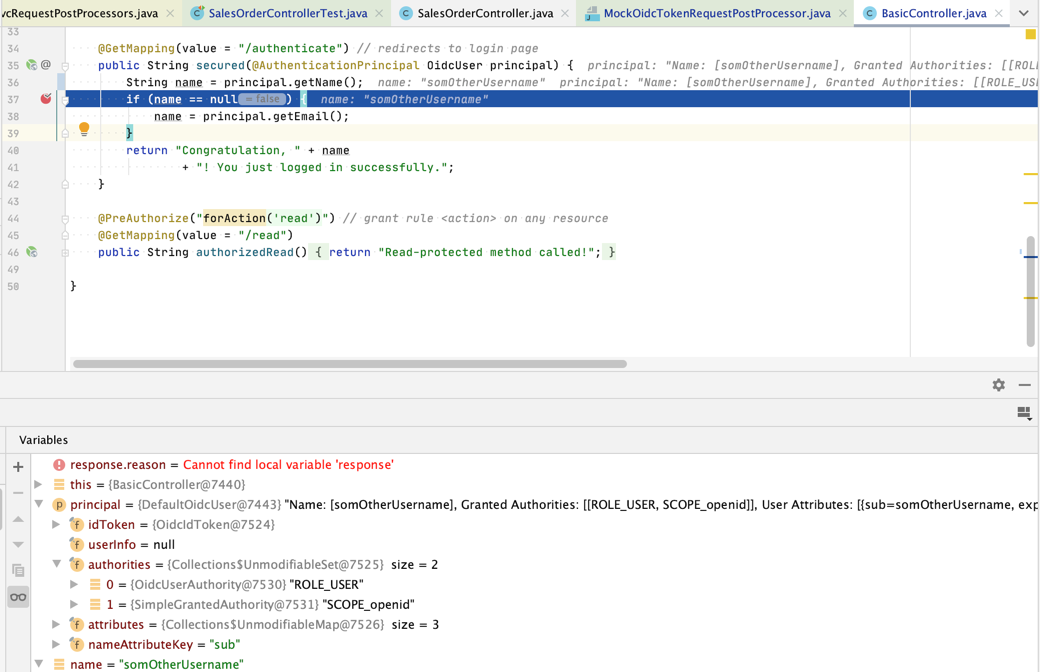 Spring Security spring-security-test: @WithMockOidcUser