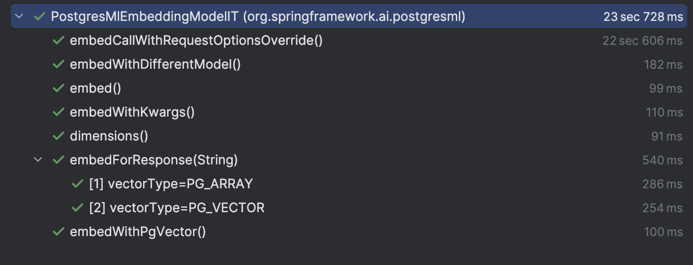 Spring-ai Fix flaky tests in PostgresMlEmbeddingModelIT