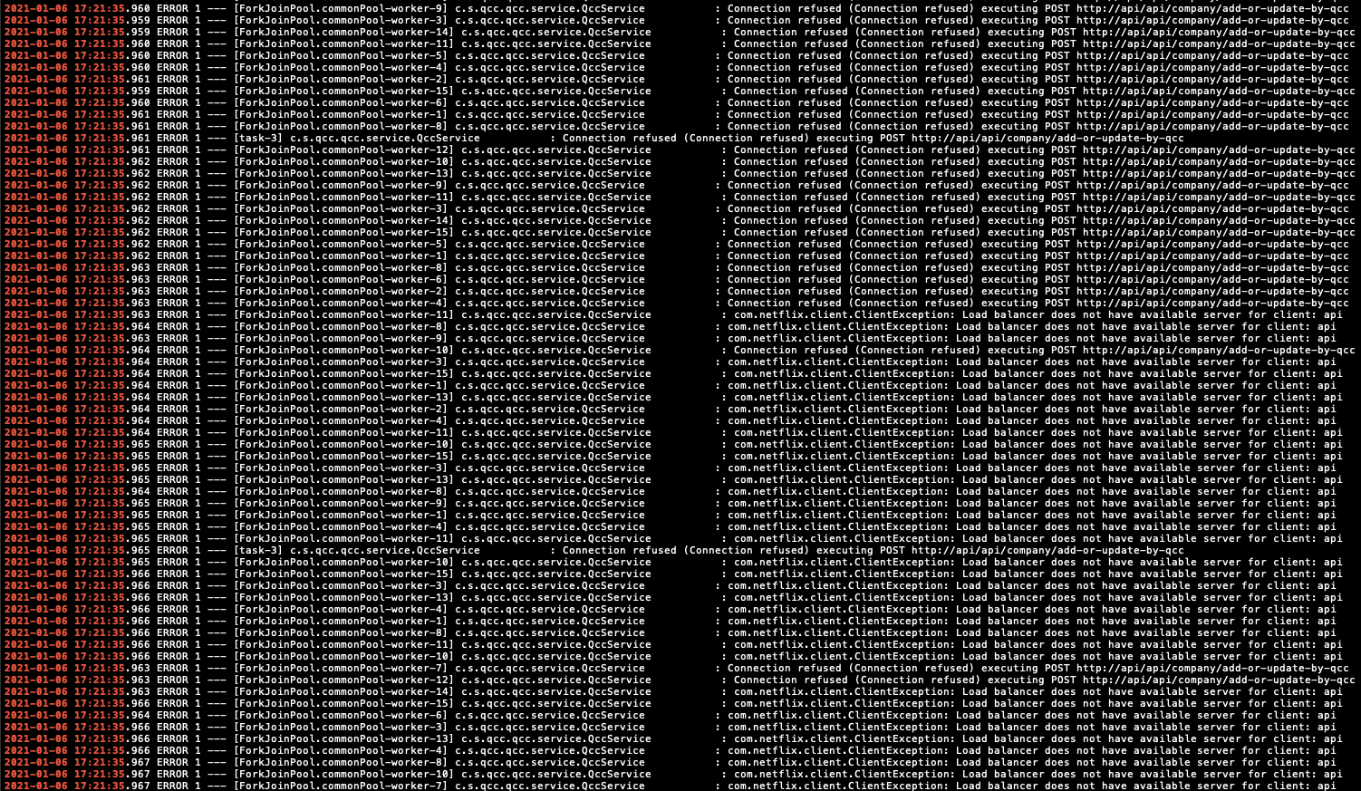 Spring Cloud Netflix feign.RetryableException: Connection refused: connect executing GET http://SECONDMICROSERVICE/app/testUrl