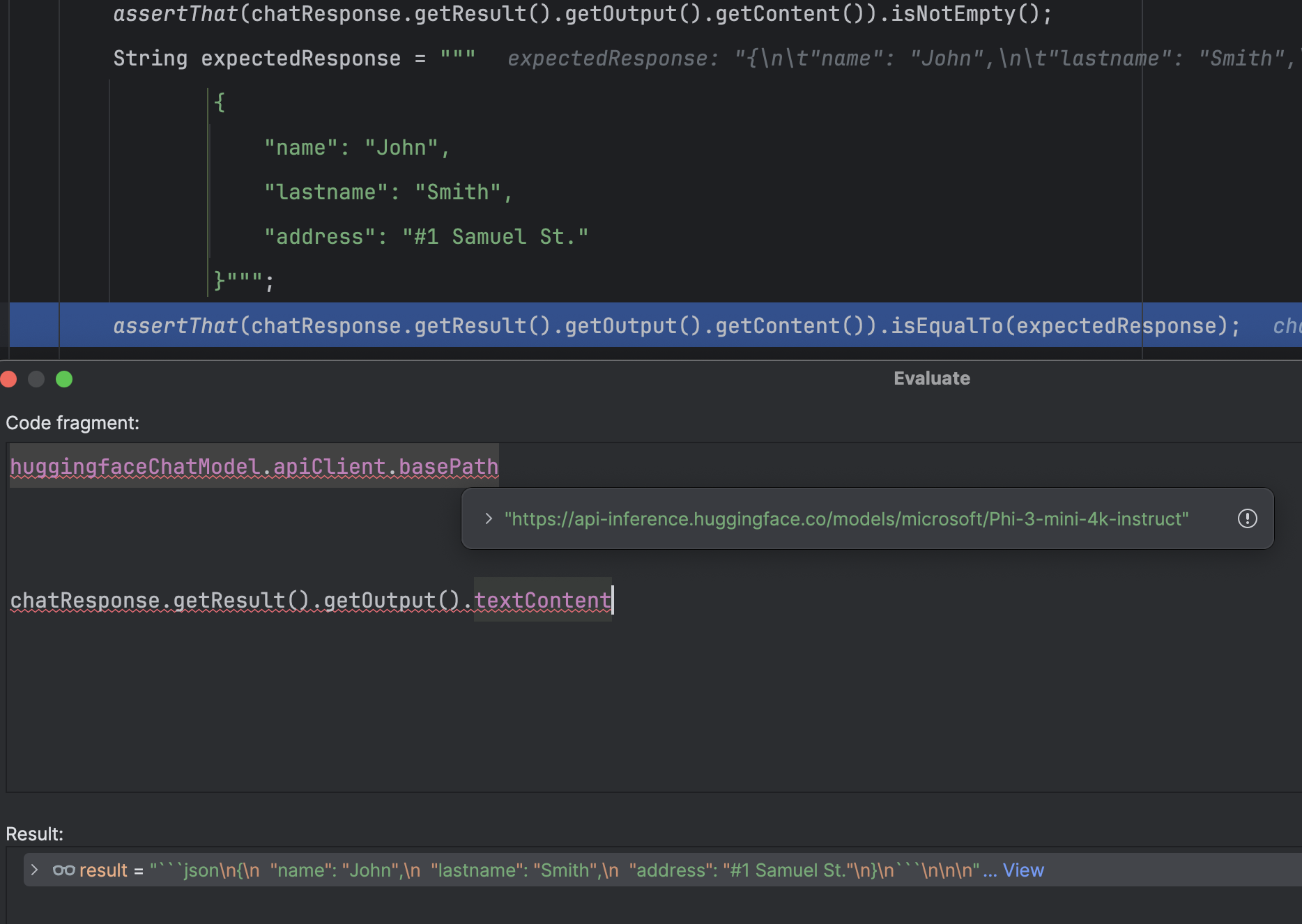 Spring-ai fix huggingface generate text