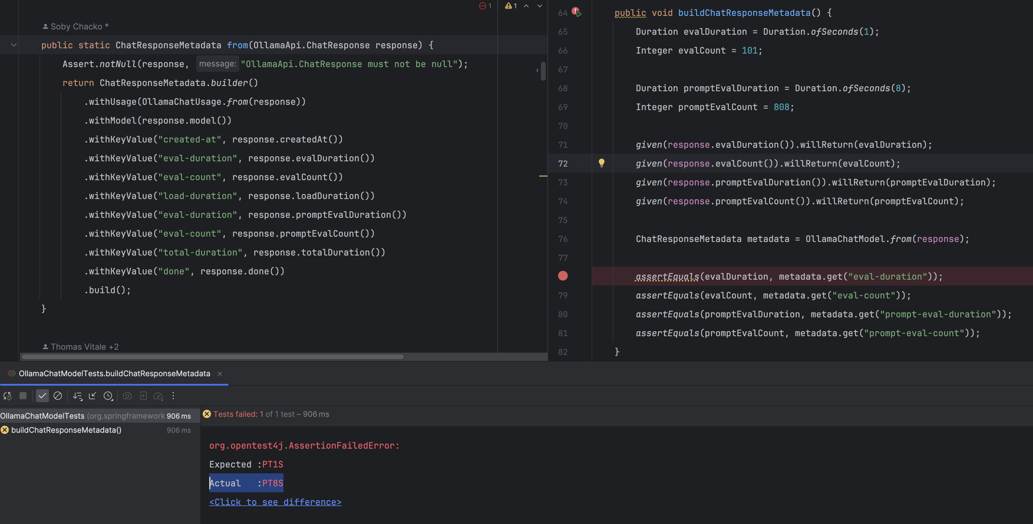 Spring-ai Fix duplicate keys in ChatResponseMetadata for OllamaApi.ChatResponse