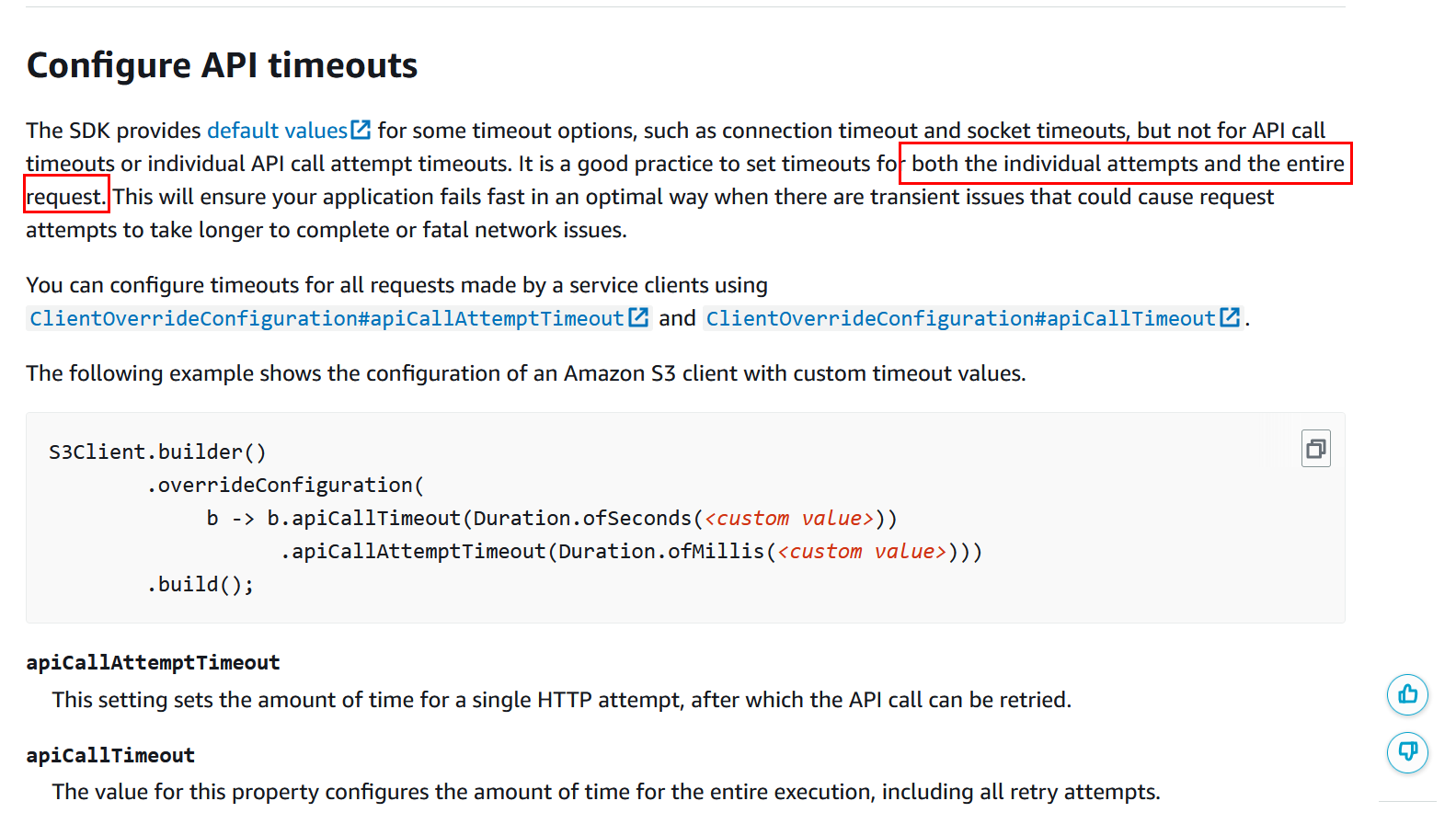 Spring AI Bedrock API read timeout in 2 minutes, even I set it as 10
