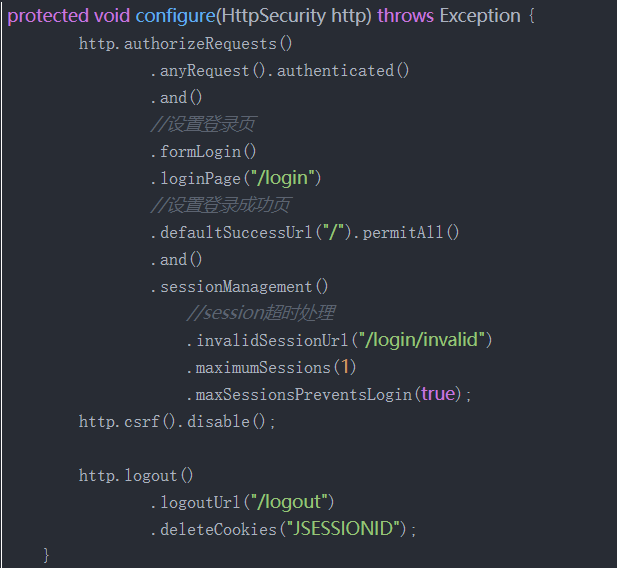 springboot .maxSessionsPreventsLogin(true) is invalid