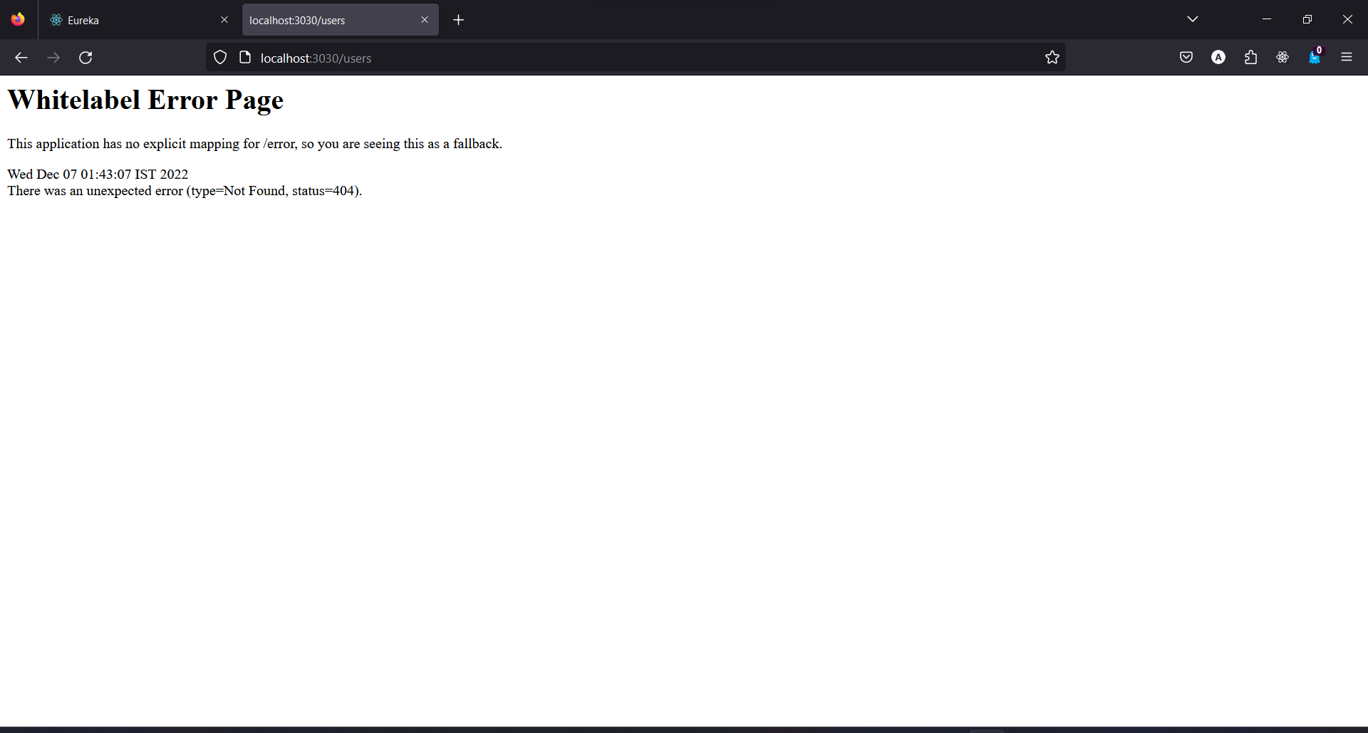 Spring Cloud Netflix Spring boot application ,accessing routs with gateway service gives white label error?