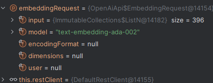 Spring-ai When doing a batch request against open ai embeddings Spring ai is not working.